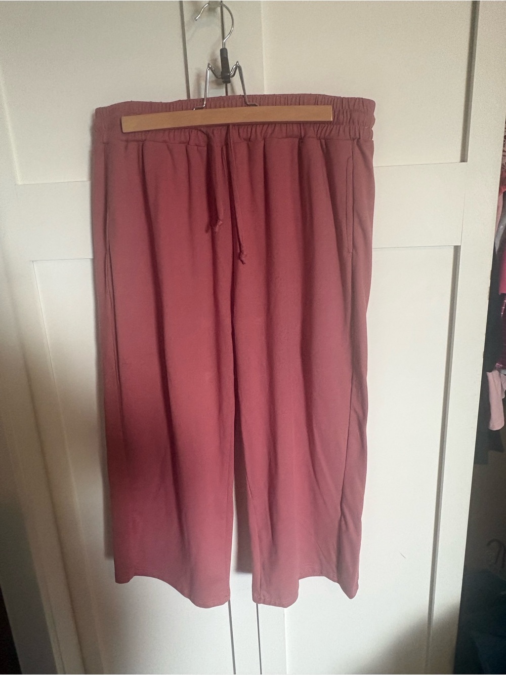 KEEP Collective Women's Wide-Leg Drawstring Joggers - Dusty Rose